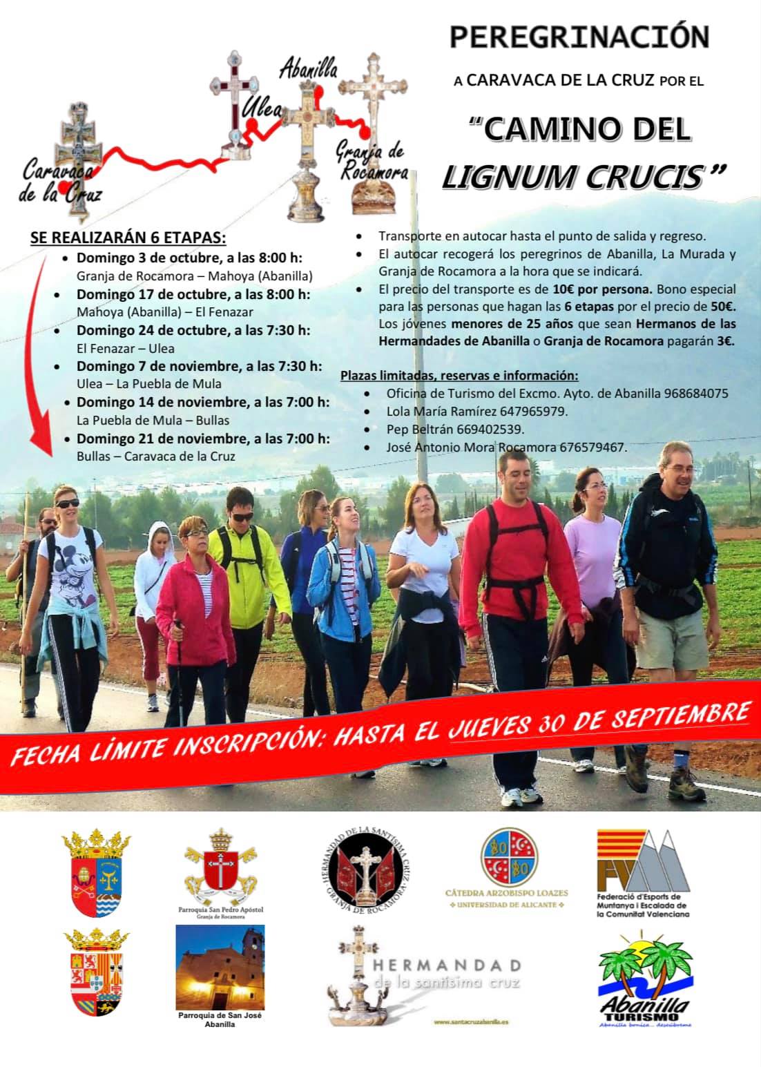 Peregrinación a Caravaca de la Cruz por el “Camino del Lignum Crucis” 2021